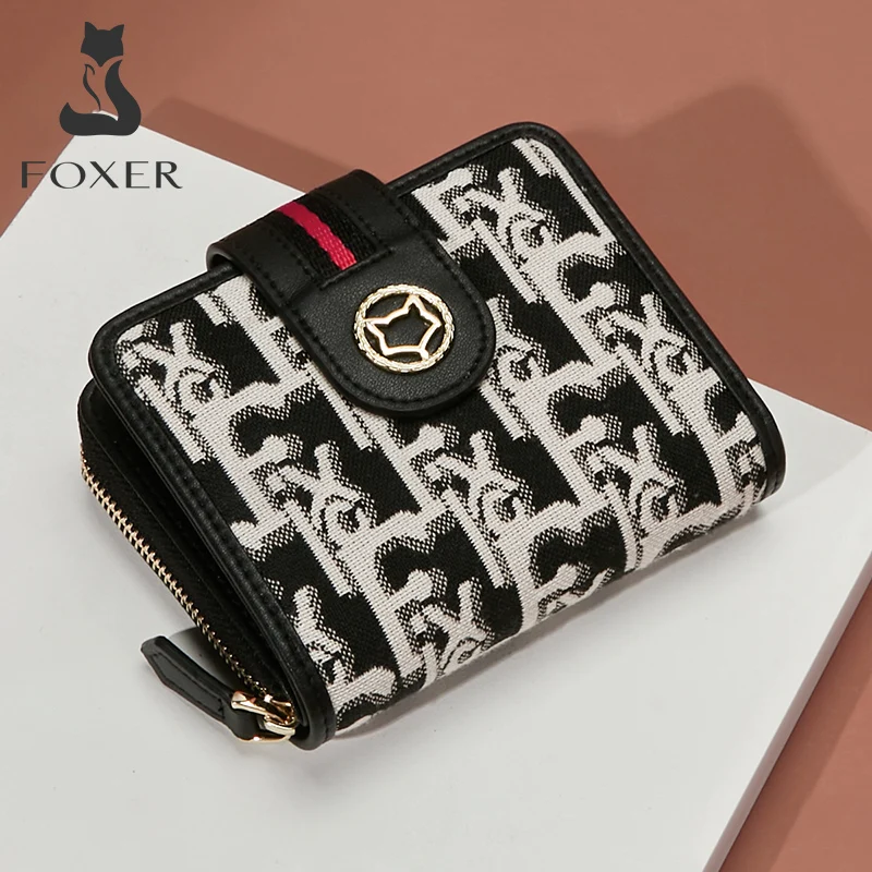 Foxer Woman Embossed Mini Wallet Fashion Classic Fabric Change Card Holder Bag Multi-Compartment Letter Pattern Short Coin Purse
Foxer Woman Embossed Mini Wallet Fashion Classic Fabric Change Card Holder Bag Multi-Compartment Letter Pattern Short Coin Purse