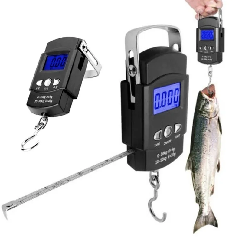Portable LCD Mini Digital Scale for Fishing Luggage Measuring Tape Ruler Scale Hanging Electronic Hook Scale Kitchen Weight Tool
Portable LCD Mini Digital Scale for Fishing Luggage Measuring Tape Ruler Scale Hanging Electronic Hook Scale Kitchen Weight Tool
