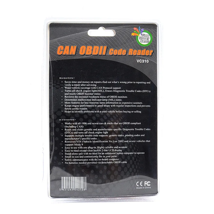 DHL 10Pcs/lot Vgate VC310 Universal OBD2 OBDII EOBD CAN Auto Scanner Code Reader & Cleaner Car Diagnostic Tool
DHL 10Pcs/lot Vgate VC310 Universal OBD2 OBDII EOBD CAN Auto Scanner Code Reader & Cleaner Car Diagnostic Tool