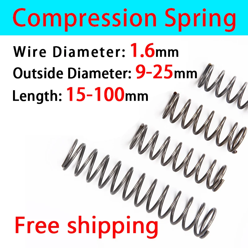 Pressure Spring Compressed Spring Release Spring Wire Diameter 1.6mm, Outer Diameter 9-25mm Support Customization Return Spring
Pressure Spring Compressed Spring Release Spring Wire Diameter 1.6mm, Outer Diameter 9-25mm Support Customization Return Spring