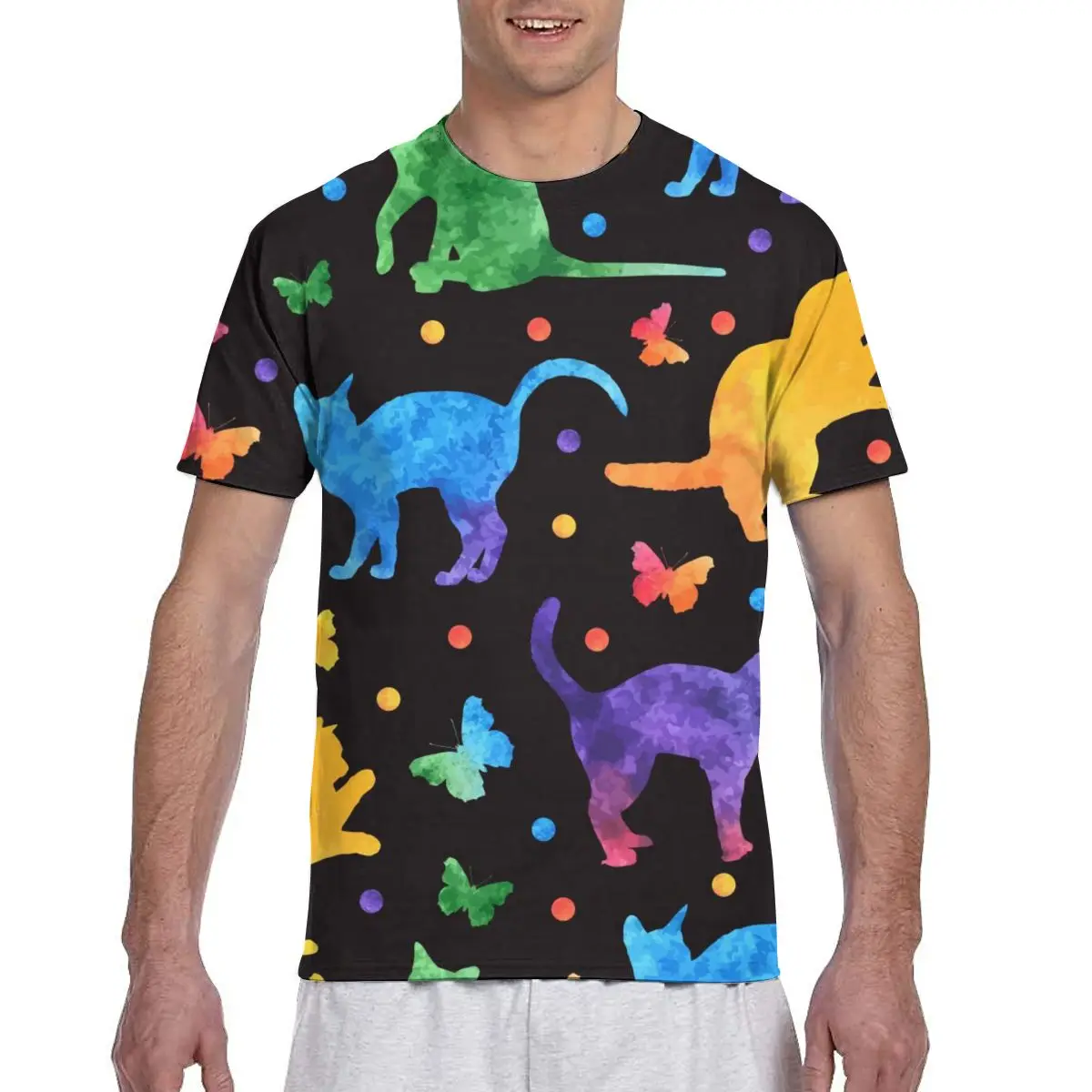 Акварель кошки и бабочки футболка и шорты с изображением Человека 2020 летняя футболка c круглым вырезом футболки для мужчин Уличная одежда с ...
Акварель кошки и бабочки футболка и шорты с изображением Человека 2020 летняя футболка c круглым вырезом футболки для мужчин Уличная одежда с ...