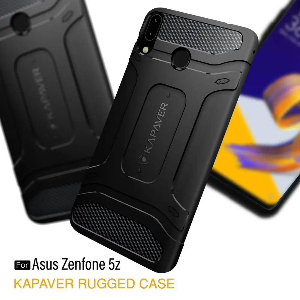 KAPAVER Luxury Official Silicone Phone Case For ASUS Zenfone 5Z Shockproof Bumper protection Back Cover High Quality funda | Мобильные