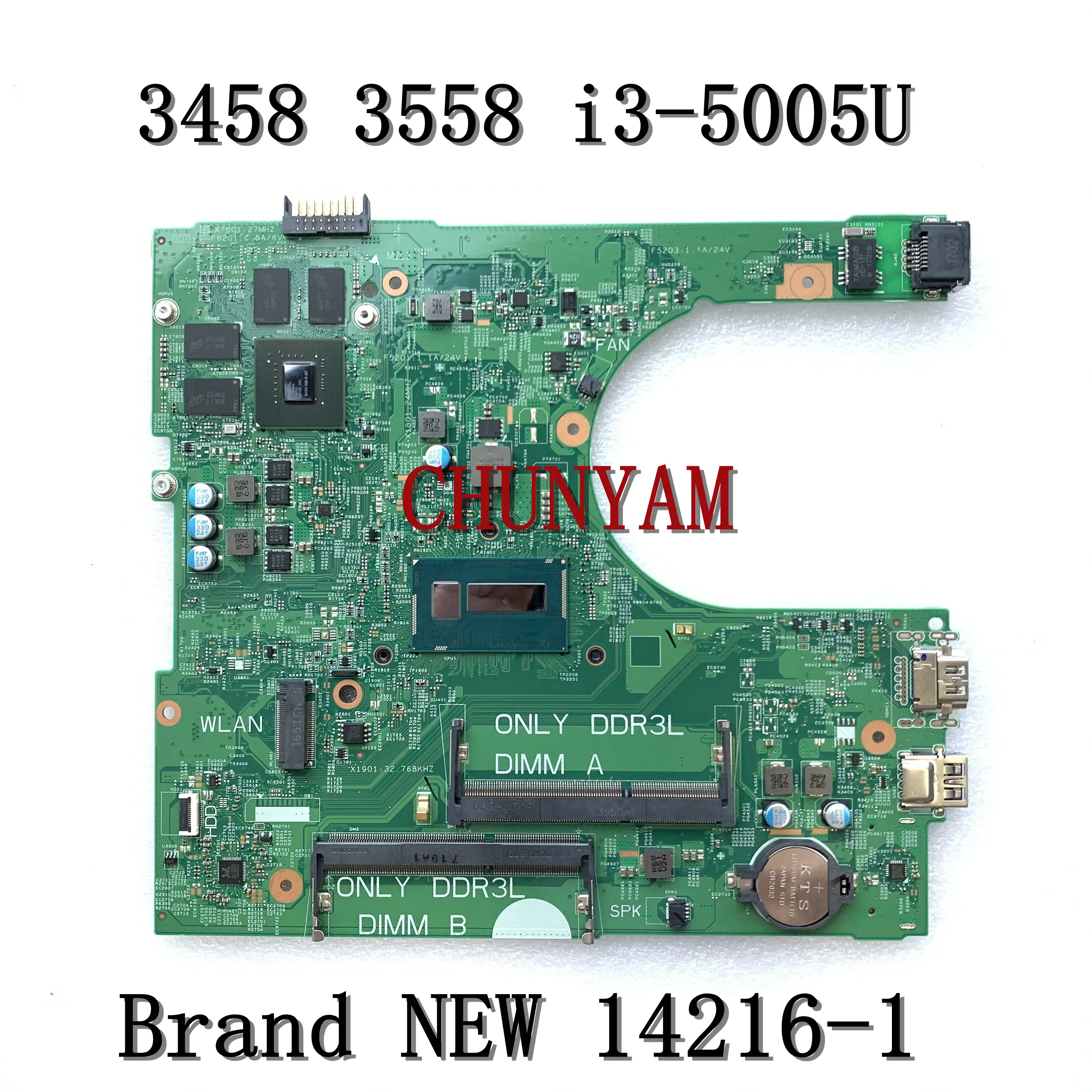 Абсолютно новая материнская плата для ноутбука dell Inspiron 14216 3458 модель 3558 100% тест |