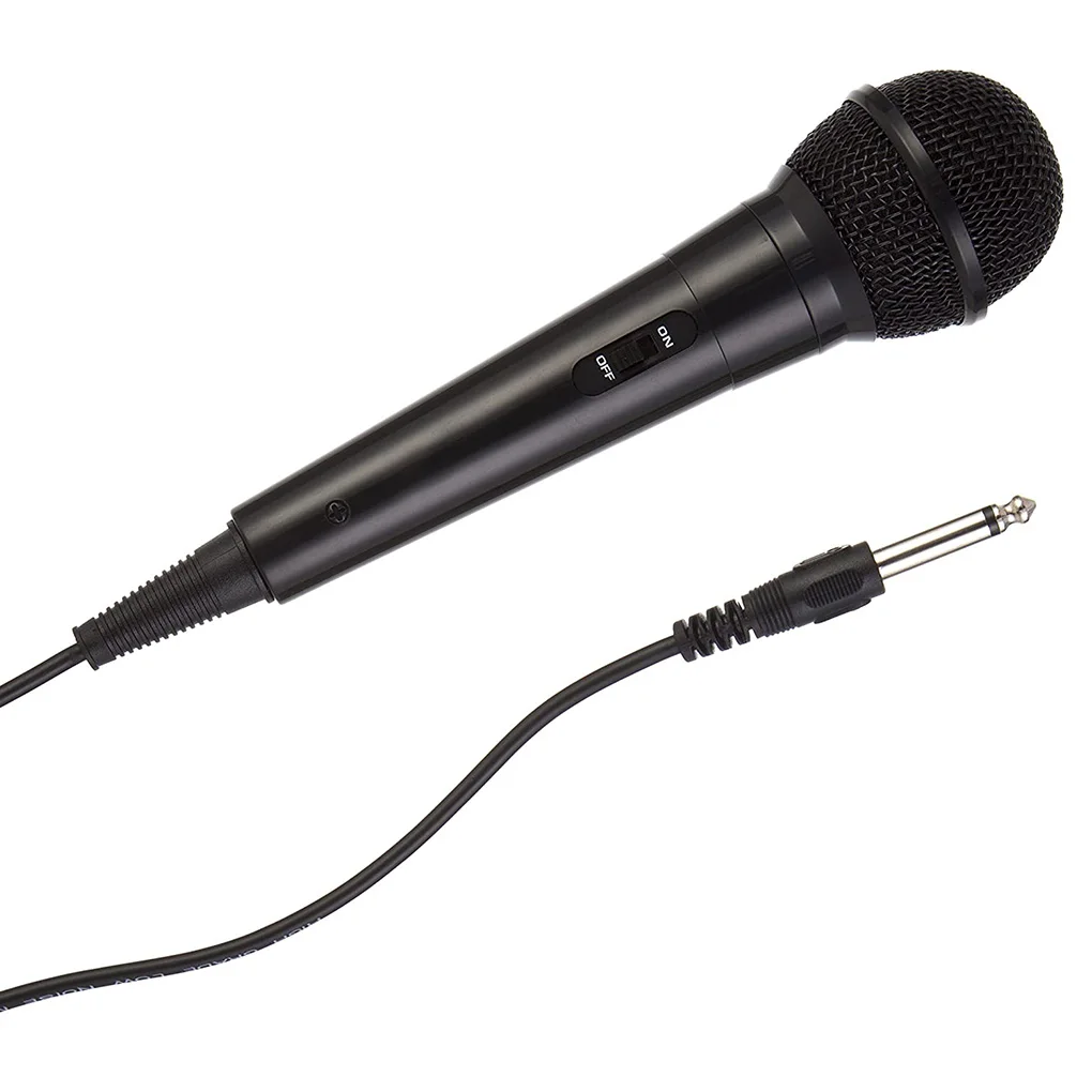 

Ручной микрофон 3 5 мм проводной сценический микрофон-динамик портативный домашний Караоке Пение плеер черный KTV запись караоке