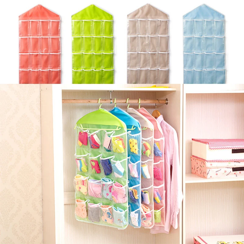 New Portable 16 Grid Closet Multi-role Hanging Bag Socks Bra Underwear Rack Hanger Storage Organizer Storage Box Wall-Mount
New Portable 16 Grid Closet Multi-role Hanging Bag Socks Bra Underwear Rack Hanger Storage Organizer Storage Box Wall-Mount