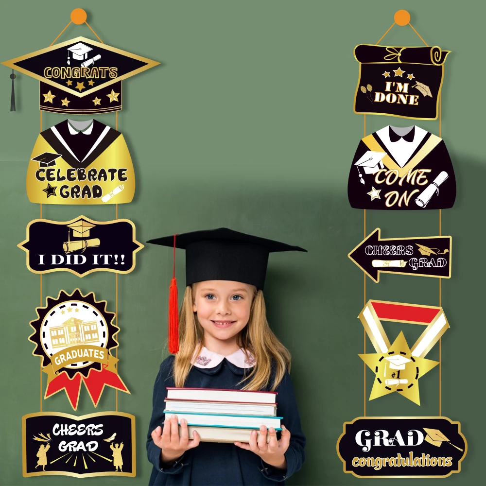Black Gold Grade Congrats Graduation Party Decorations Hanging Bunting Door Couplet Celebrate Party Supplies
Black Gold Grade Congrats Graduation Party Decorations Hanging Bunting Door Couplet Celebrate Party Supplies