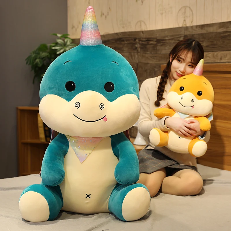 Hot Huggable Cartoon Anime Unicorn Flying Dragon Stuffed Animal Plush Toy Tall Dinosaur Doll Child Birthday Gift | Игрушки и хобби