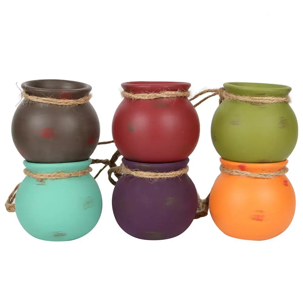 6PCS Mini Color Flowerpot Rope String Cylinder Succulent Ceramic Hanging Bowl Basket Wall Hanging Lazy Flower Pot
6PCS Mini Color Flowerpot Rope String Cylinder Succulent Ceramic Hanging Bowl Basket Wall Hanging Lazy Flower Pot