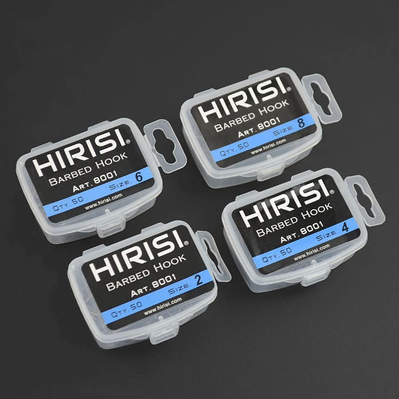 HIRISI 50Pcs Barbed Coated Carp Fishing Hooks With Eye Design Made By Carbon Steel 8001
HIRISI 50Pcs Barbed Coated Carp Fishing Hooks With Eye Design Made By Carbon Steel 8001