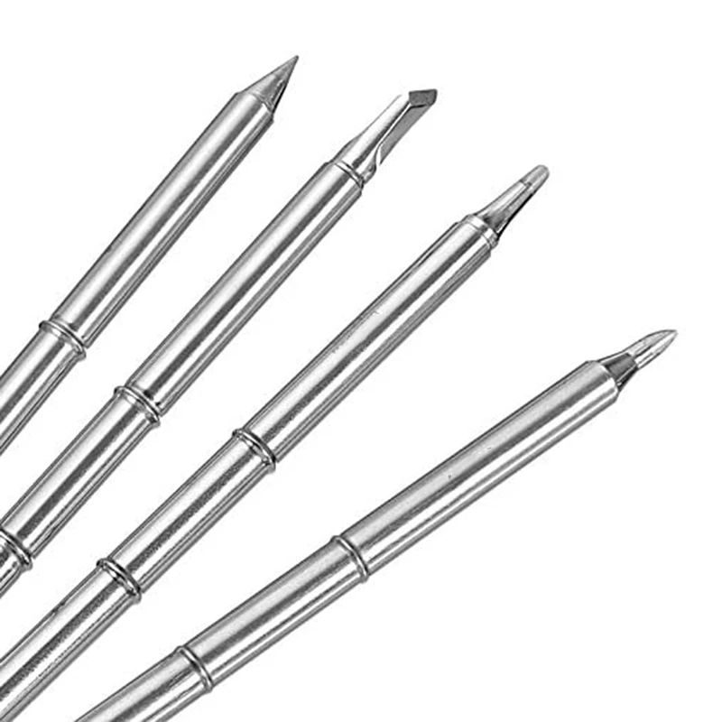 4Pcs Soldering Iron Tips Welding Tool T12 Series Soldering Iron Tips Welding Tool for FX-951 Rework Station
4Pcs Soldering Iron Tips Welding Tool T12 Series Soldering Iron Tips Welding Tool for FX-951 Rework Station