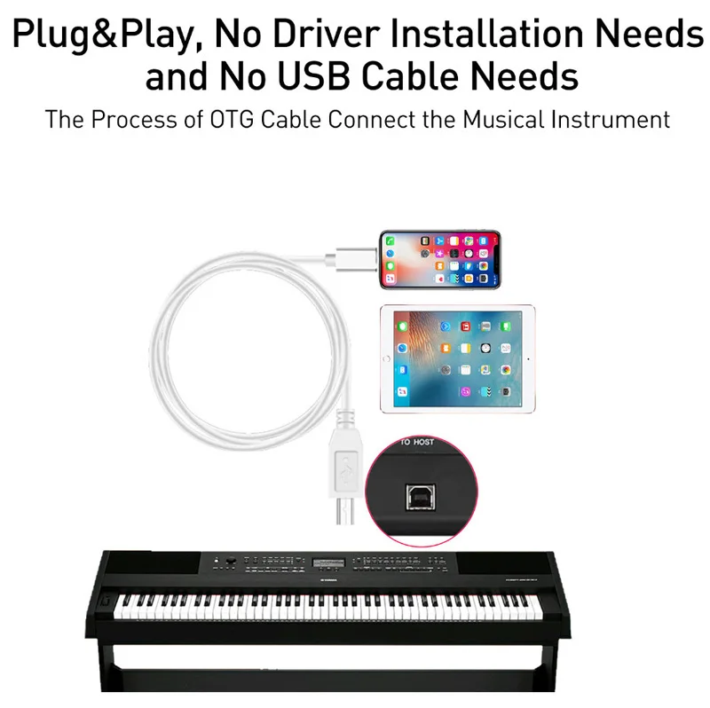 Зарядный кабель IOS14 13 для IPad MIDI USB OTG Тип B адаптер IPhone 12 Pro Max Mini 11 X XR 8 7 Электрический
