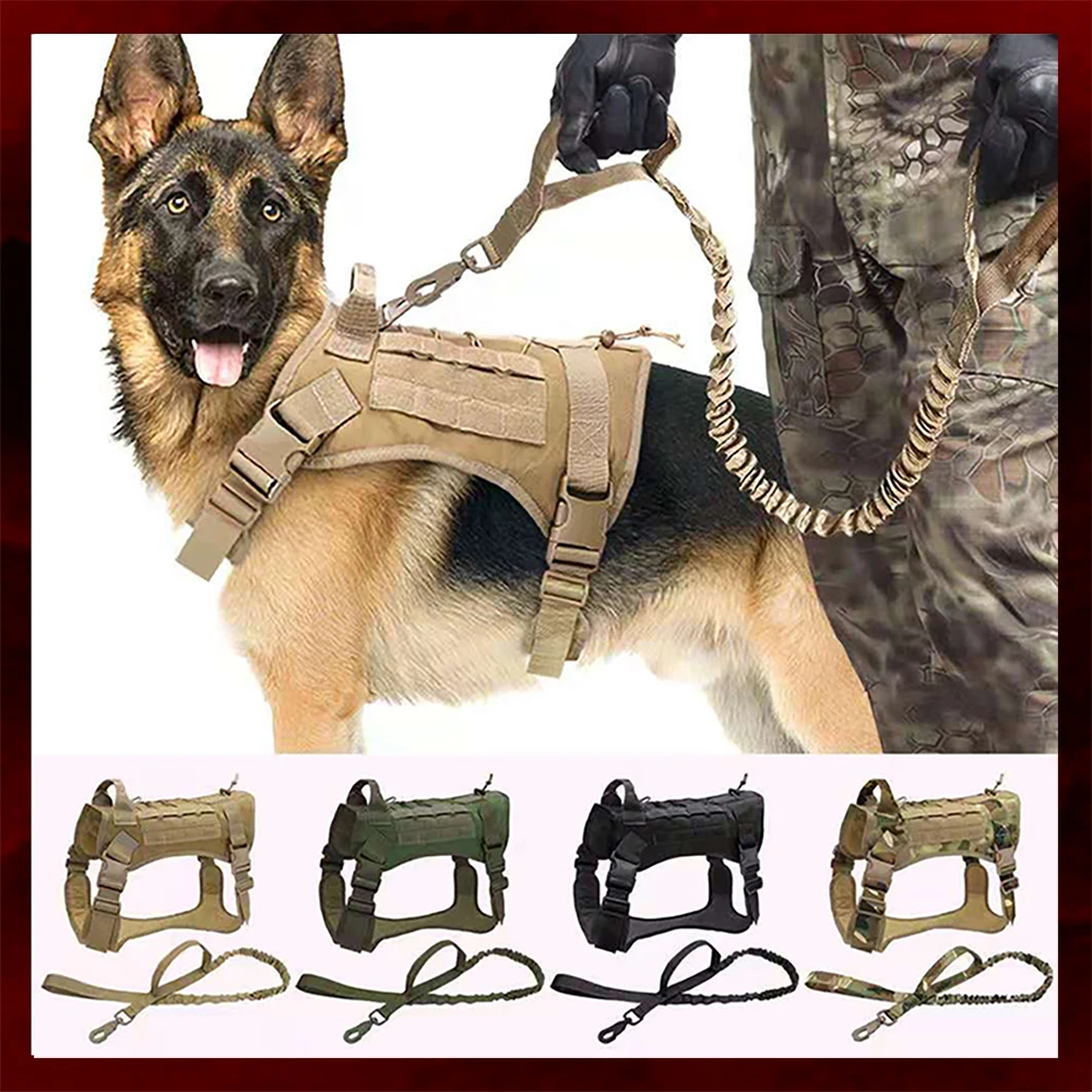 Tactical dog harness medium and large dog vest military hunting shooting military training breathable adjustable pet backrest
Tactical dog harness medium and large dog vest military hunting shooting military training breathable adjustable pet backrest