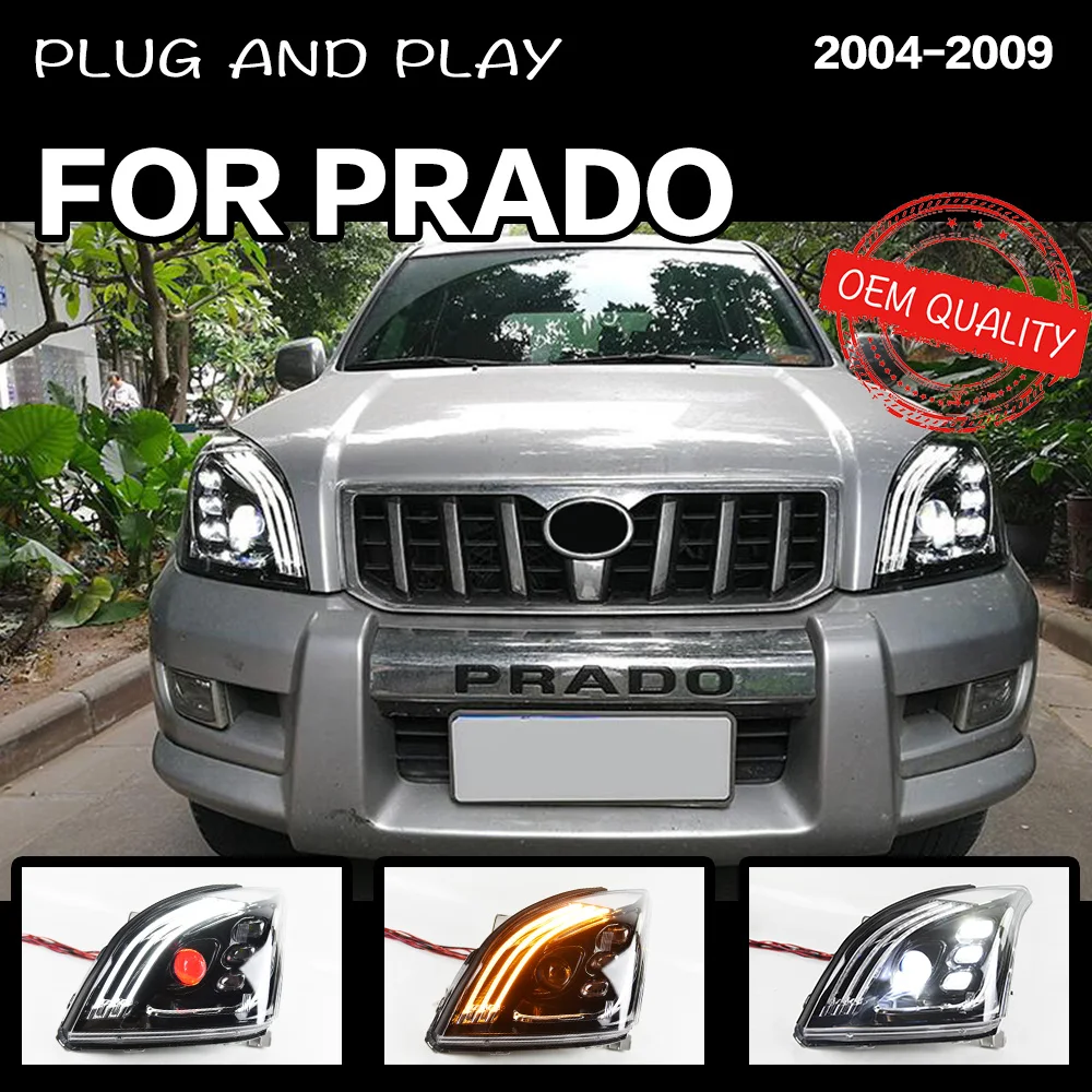 Car Styling for Toyota Land Cruiser Prado Headlight 2004-2009 LC2700 DRL LED Dual Projector Headlights Replacement
Car Styling for Toyota Land Cruiser Prado Headlight 2004-2009 LC2700 DRL LED Dual Projector Headlights Replacement