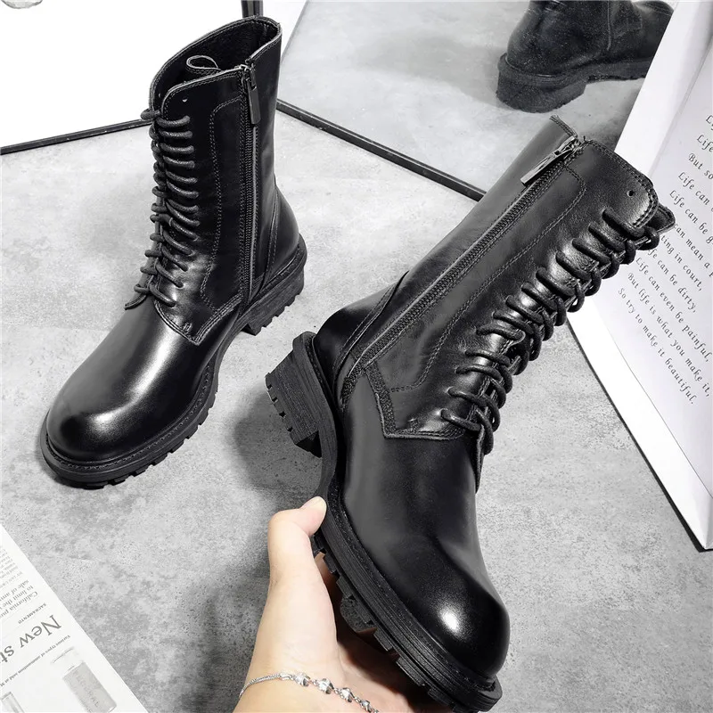 British Style Big-Brand Star Same Style High Quality leather Ankle Boots Fall Winter Plush Cross-Tied Women Shoes Botas Feminina
British Style Big-Brand Star Same Style High Quality leather Ankle Boots Fall Winter Plush Cross-Tied Women Shoes Botas Feminina