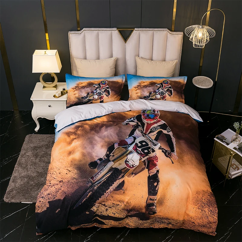 Off-Road Motorcycle Extreme Sports 3D Reactive Printed Bedding Sets Sanding Duvet Cover+Pillowcase Set Twin Queen King Size
Off-Road Motorcycle Extreme Sports 3D Reactive Printed Bedding Sets Sanding Duvet Cover+Pillowcase Set Twin Queen King Size