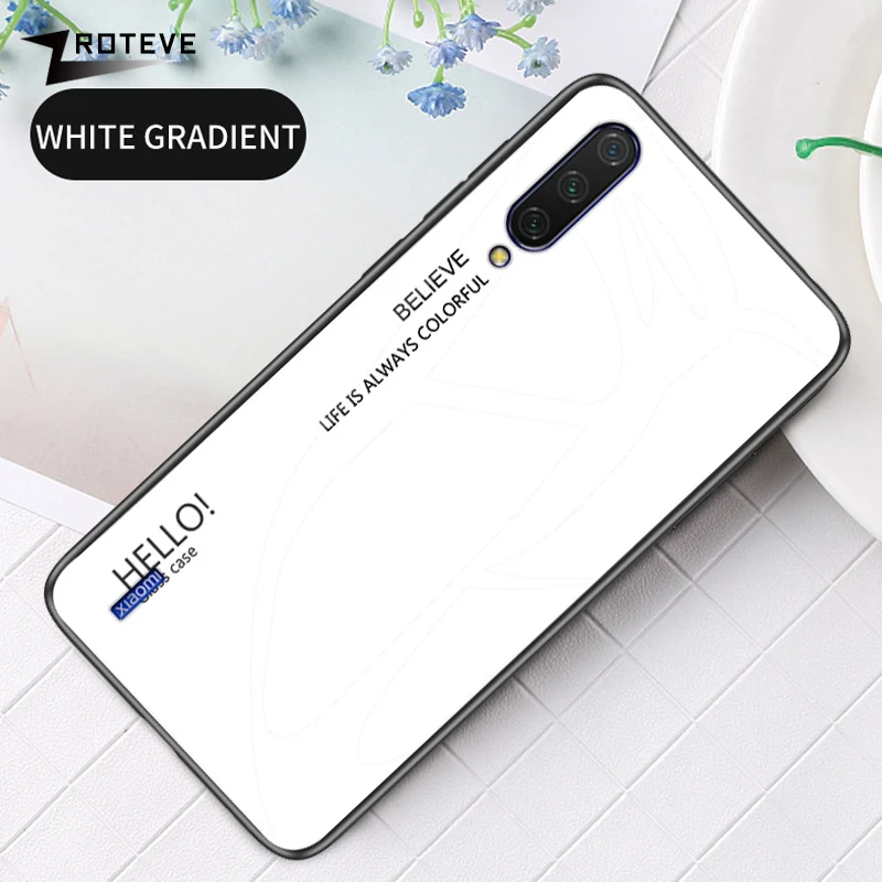 Xiomi Mi A3 чехол Zroteve силиконовая рамка стеклянная крышка для Xiaomi Обесцвечивающий 9H