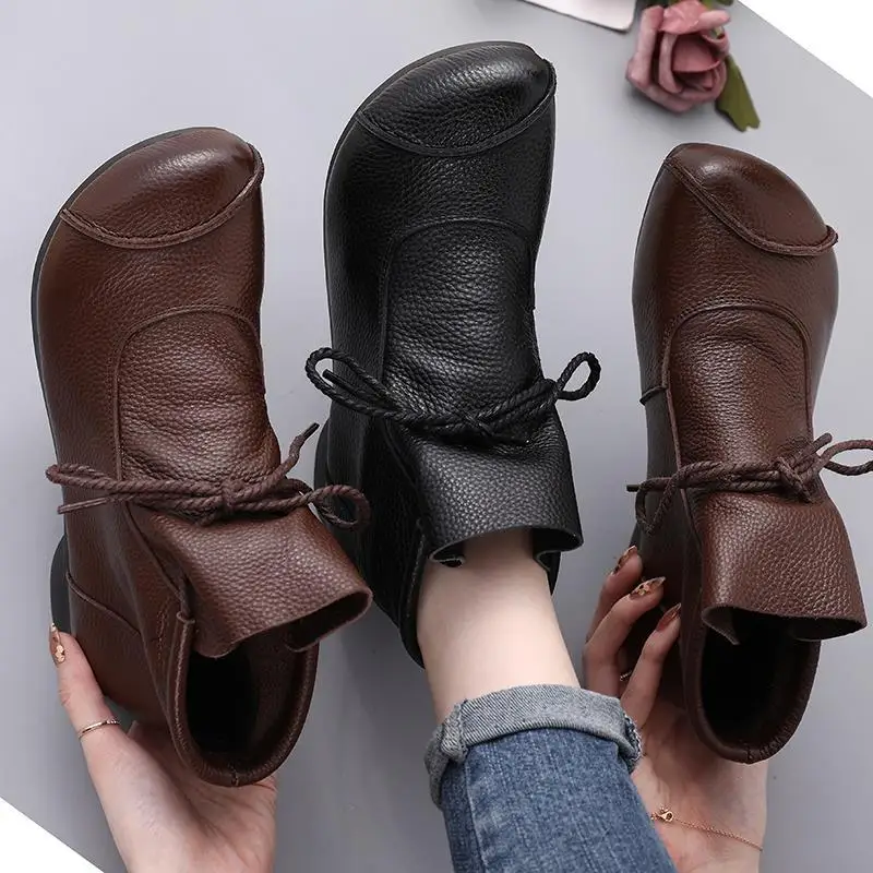 Woman Booties 2021 Soft Plush Ankle Boots for Women Fashion Lace up Autumn Shoes Wedge Heel Female Boot Leather Platform Shoes
Woman Booties 2021 Soft Plush Ankle Boots for Women Fashion Lace up Autumn Shoes Wedge Heel Female Boot Leather Platform Shoes