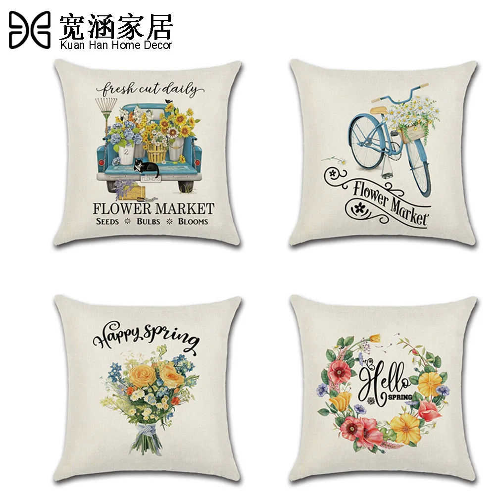 Nordic Spring Theme Pillowcase Home Textile Cotton Floral Pillow Covers Wedding Decorative Bicycle Cushion Cover Square 45X45cm
Nordic Spring Theme Pillowcase Home Textile Cotton Floral Pillow Covers Wedding Decorative Bicycle Cushion Cover Square 45X45cm