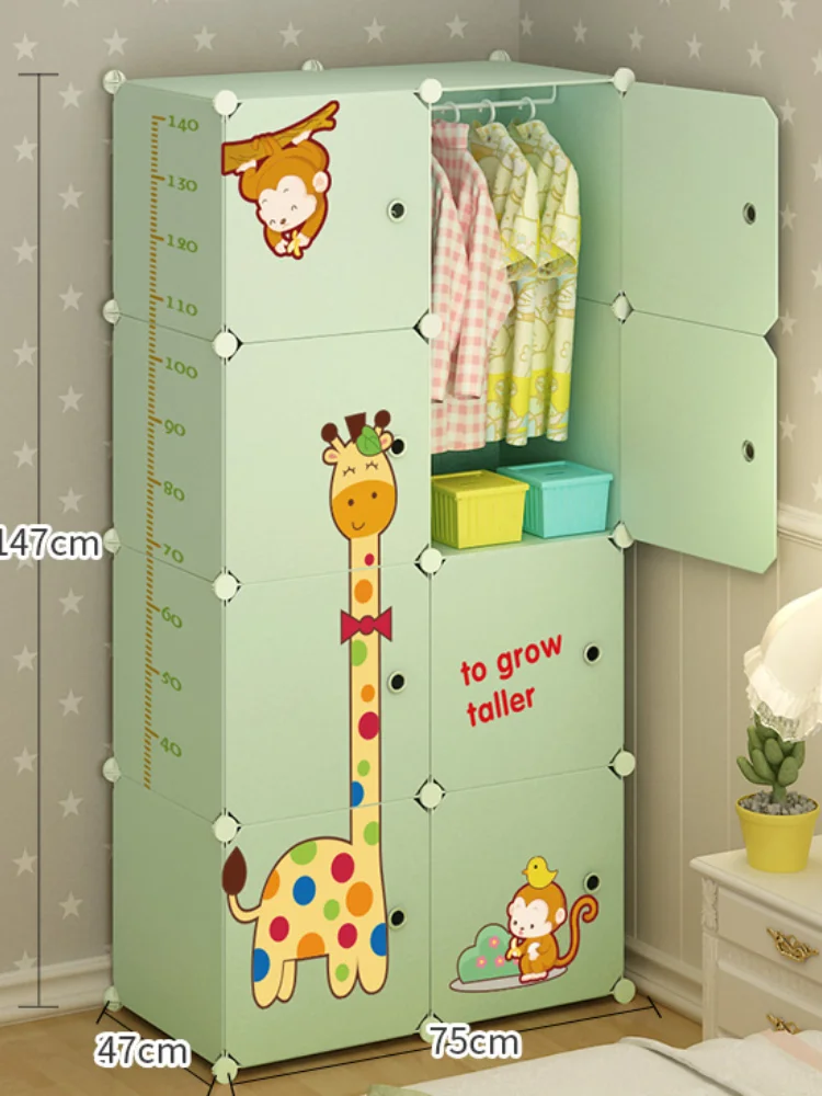 Children's Wardrobe Cartoon Baby Baby Baby Wardrobe Cloth Assembled Simple Multi-purpose Plastic Cabinet
Children's Wardrobe Cartoon Baby Baby Baby Wardrobe Cloth Assembled Simple Multi-purpose Plastic Cabinet