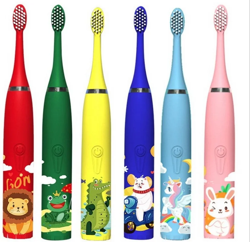 Children Electric Toothbrush Cartoon Pattern Sonic Cleaning IPX7 Waterproof Replacement Brush Heads USB Charger Smart Timer GH28
Children Electric Toothbrush Cartoon Pattern Sonic Cleaning IPX7 Waterproof Replacement Brush Heads USB Charger Smart Timer GH28