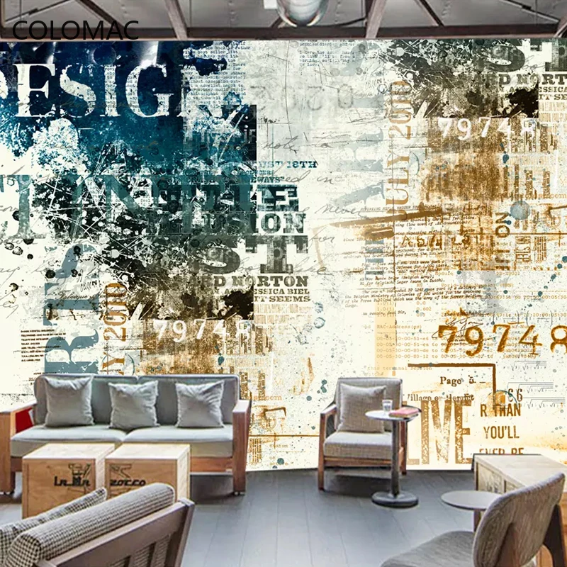 Colomac Custom 3d Vintage English Alphabet Background Wall Paper Studio Restaurant InternetCafe Decoration Graffiti Dropshipping
Colomac Custom 3d Vintage English Alphabet Background Wall Paper Studio Restaurant InternetCafe Decoration Graffiti Dropshipping