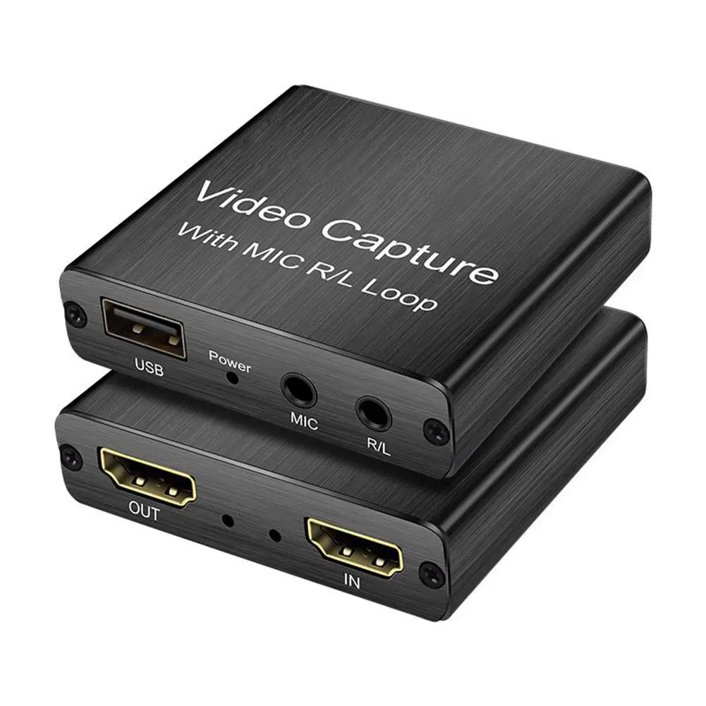 HDMI 1080P 4K Video Capture Card Loop Output USB Recording Box Game Broadcaster
HDMI 1080P 4K Video Capture Card Loop Output USB Recording Box Game Broadcaster