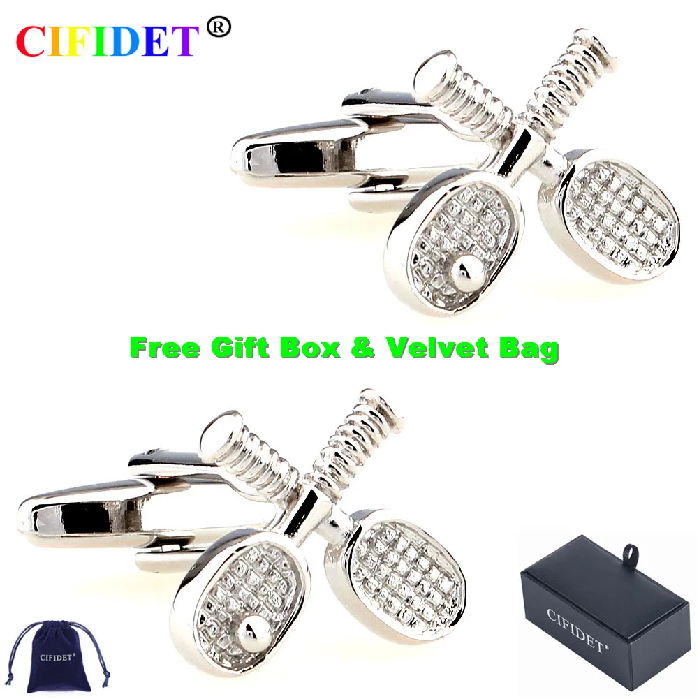 CIFIDET Sports Cufflink Modern Tennis Shirt Cuff Link With Velvet Bag and Gift Box Jewelry Accessories Present for Men
CIFIDET Sports Cufflink Modern Tennis Shirt Cuff Link With Velvet Bag and Gift Box Jewelry Accessories Present for Men