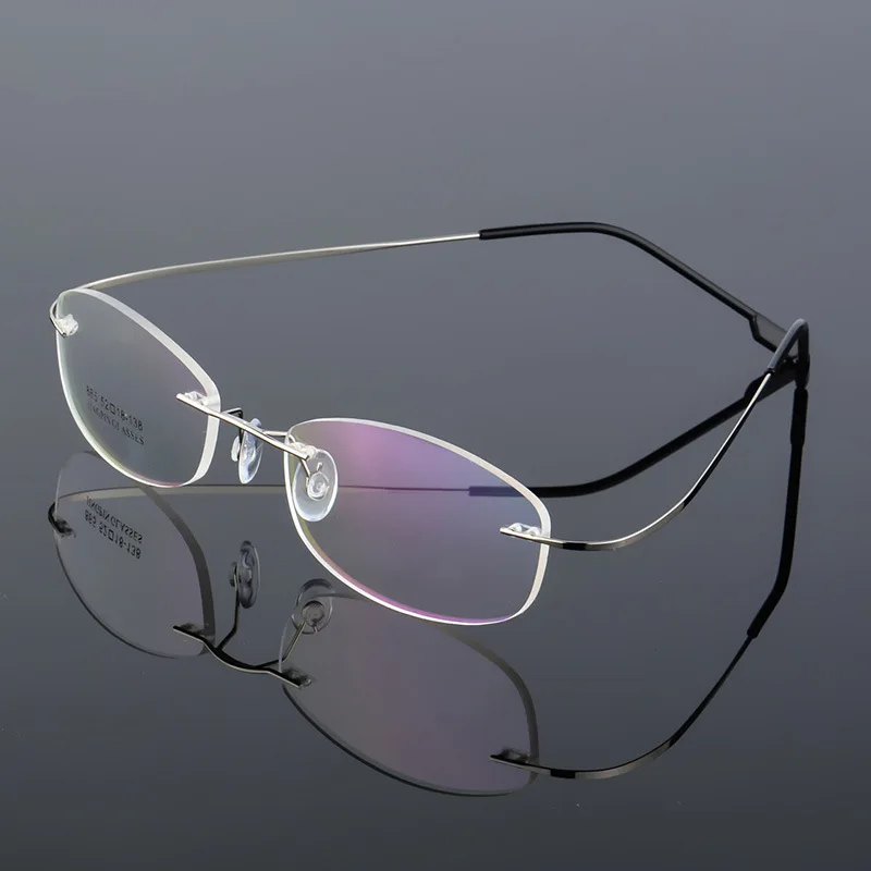 Очки без оправы оправа для женщин титановые ультралегкие очки по рецепту кошачий