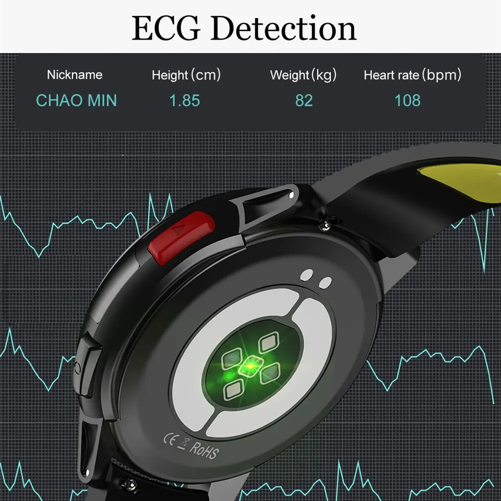 Round Touch Screen Smart Watch Waterproof Sports Activity Fitness Tracker Wristwatch ECG Heart Rate Sleep Monitor Watch
Round Touch Screen Smart Watch Waterproof Sports Activity Fitness Tracker Wristwatch ECG Heart Rate Sleep Monitor Watch