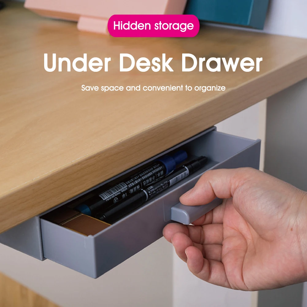 Under Desk Storage Drawer Self-Adhesive Hidden Storage Desk Organizer for Home Office School Under-drawer Storage Box Fast deliv
Under Desk Storage Drawer Self-Adhesive Hidden Storage Desk Organizer for Home Office School Under-drawer Storage Box Fast deliv