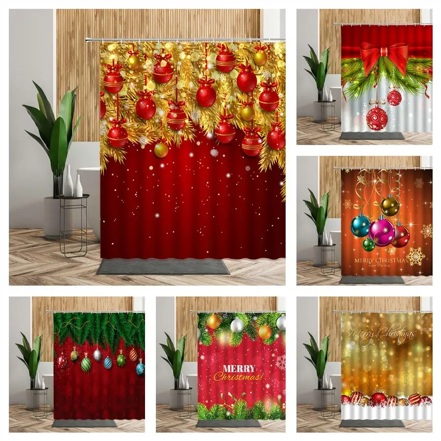 New Year Bathroom Shower Curtains Red Rope Ball Decorative Pendant 3D Print Merry Christmas Living Room Home Decoration Curtain
New Year Bathroom Shower Curtains Red Rope Ball Decorative Pendant 3D Print Merry Christmas Living Room Home Decoration Curtain