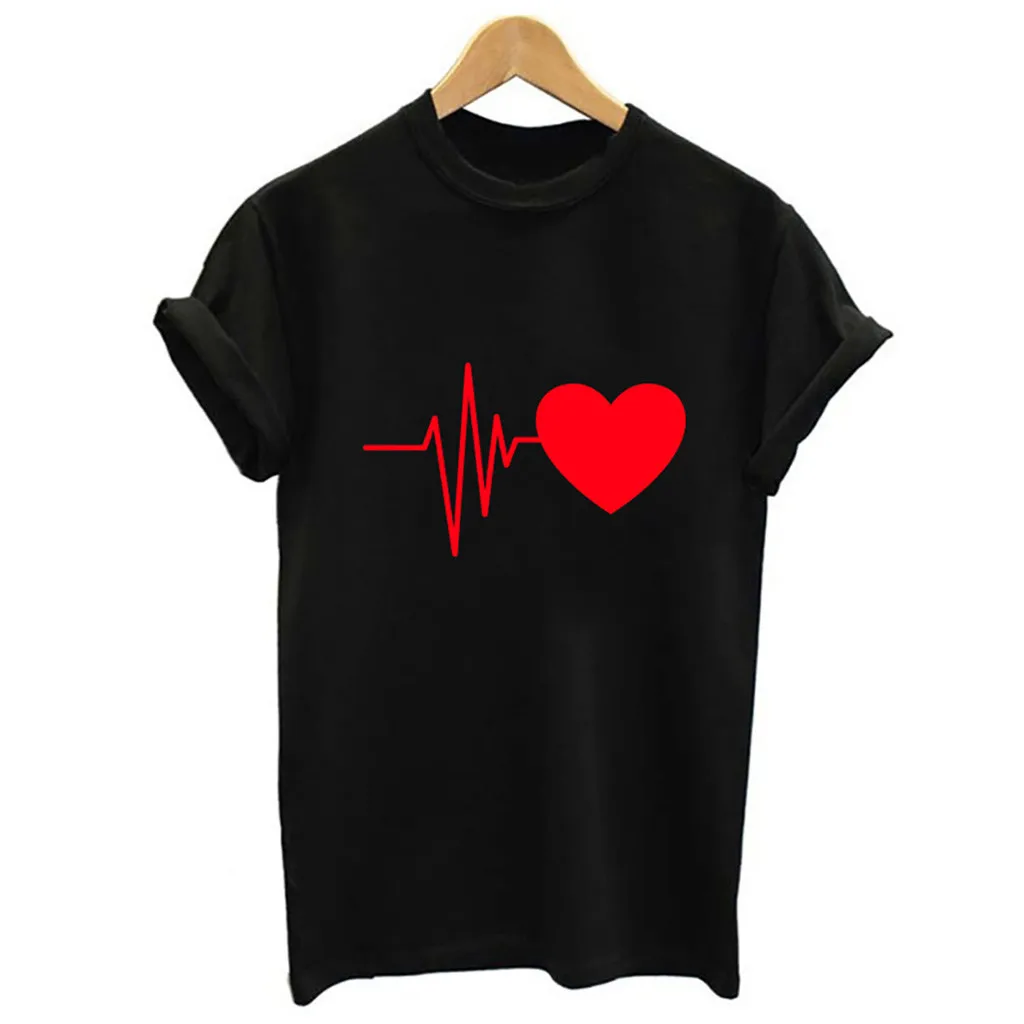 Fashion Heart Print T-Shirt Loose Short-Sleeved Casual O-Neck Top T Shirt Women Summer Ladies Tee Shirt korean camisetas mujer
Fashion Heart Print T-Shirt Loose Short-Sleeved Casual O-Neck Top T Shirt Women Summer Ladies Tee Shirt korean camisetas mujer