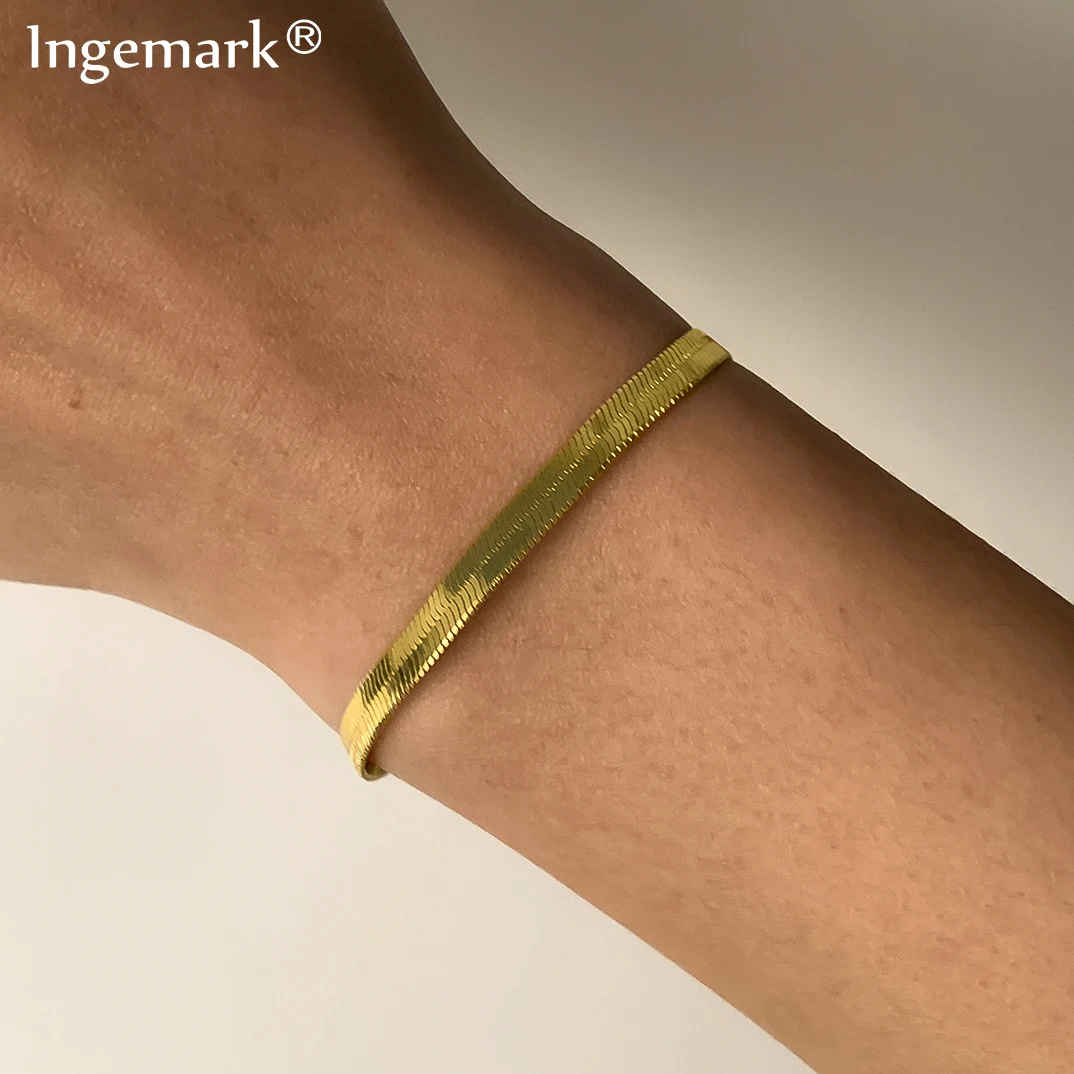 Vintage Copper Snake Chain Bracelet for Women Girls Gold Color Smooth Flat Blade Link Bracelets Bangles Boho Charm Hand Jewelry
Vintage Copper Snake Chain Bracelet for Women Girls Gold Color Smooth Flat Blade Link Bracelets Bangles Boho Charm Hand Jewelry