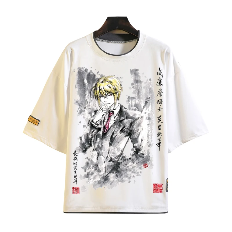 Anime Yuukoku no Moriarty Cosplay T-shirt Ink Painting T Shirts Summer Men women Tees tops Cartoon Fans Gift
Anime Yuukoku no Moriarty Cosplay T-shirt Ink Painting T Shirts Summer Men women Tees tops Cartoon Fans Gift