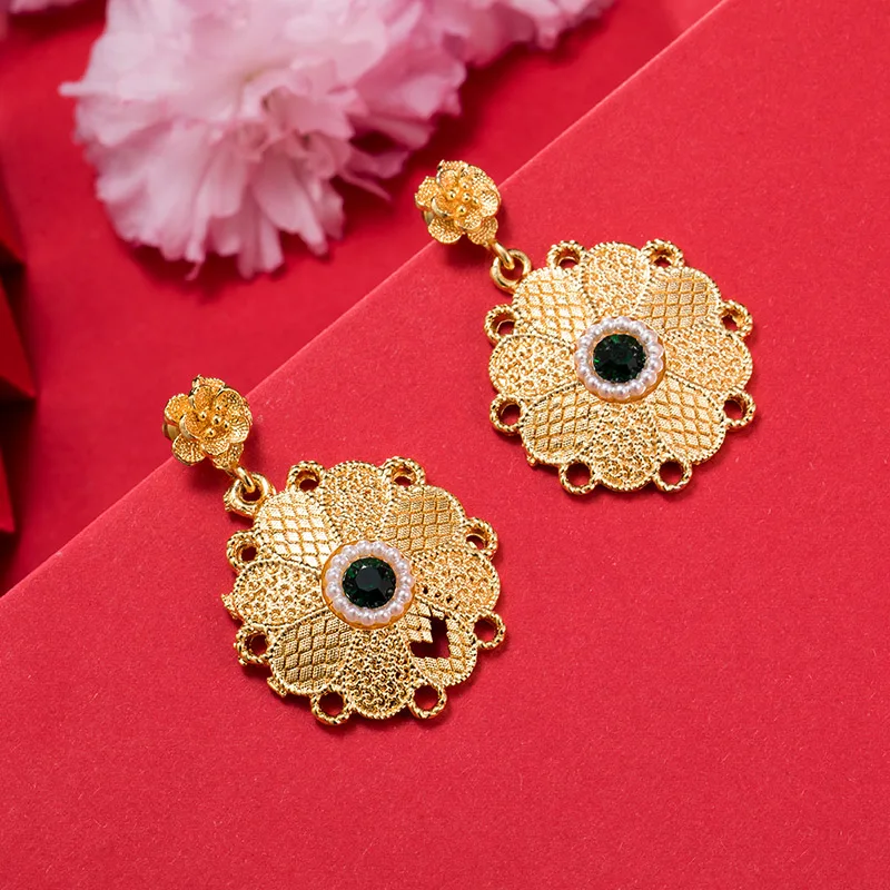 Dubai Gold Color Earrings 24K For Women Wedding Jewelry Women's Earrings For Girls Bridal Wife Gifts African Dubai French
Dubai Gold Color Earrings 24K For Women Wedding Jewelry Women's Earrings For Girls Bridal Wife Gifts African Dubai French