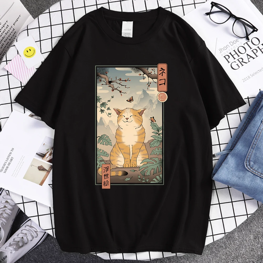 Summer Cool Print T-shirt Street Funny Short-sleeved Top Japanese Cat Anime Samurai Sword T-shirt Female Rock T-shirt
Summer Cool Print T-shirt Street Funny Short-sleeved Top Japanese Cat Anime Samurai Sword T-shirt Female Rock T-shirt