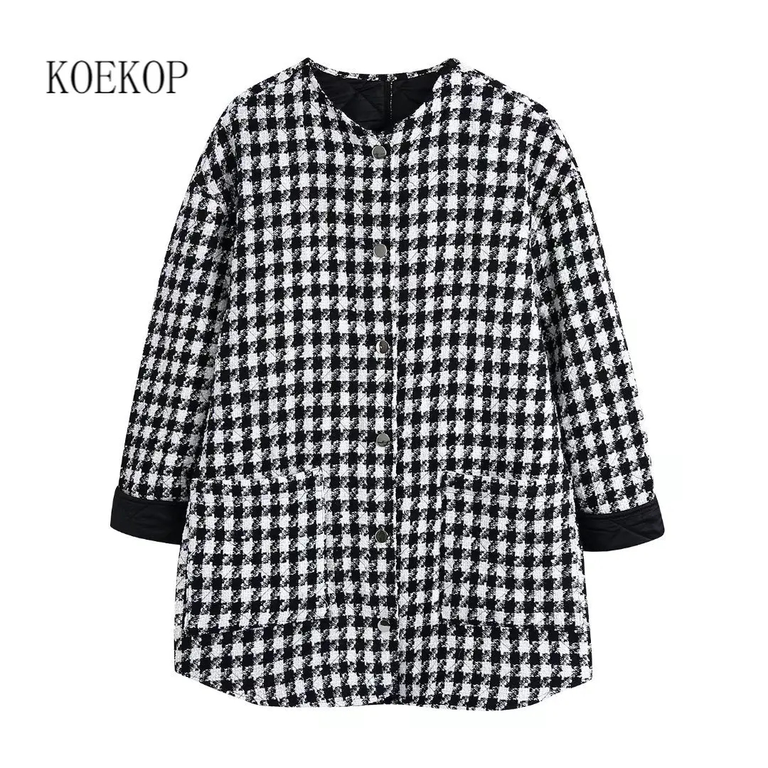 Женская модная текстурированная мягкая куртка Koekop, винтажное теплое клетчатое пальто с карманами, зимняя женская одежда
Женская модная текстурированная мягкая куртка Koekop, винтажное теплое клетчатое пальто с карманами, зимняя женская одежда