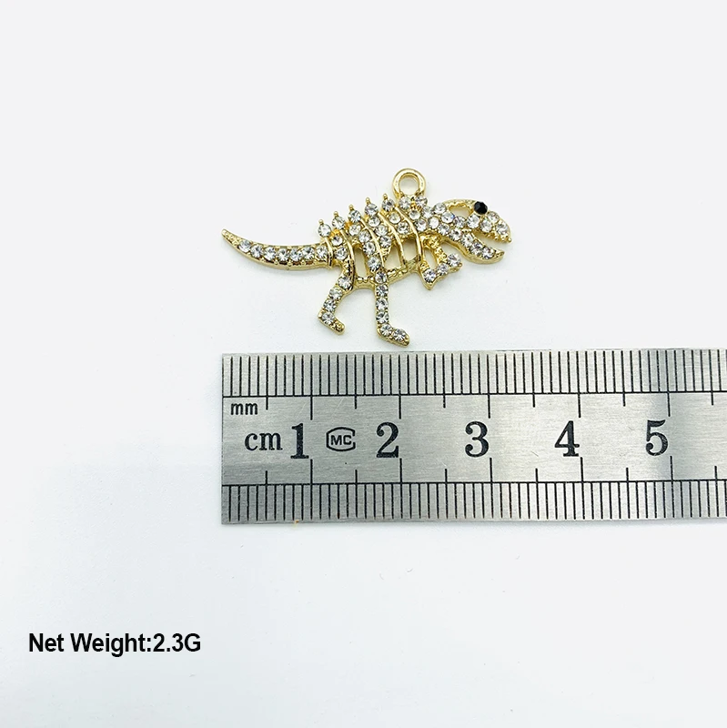 10Pcs/lot Shining Rhinestone Animal Charms Golden Dinosaur Skeleton Pendant For Necklace Earring DIY Supplies Jewelry Components
10Pcs/lot Shining Rhinestone Animal Charms Golden Dinosaur Skeleton Pendant For Necklace Earring DIY Supplies Jewelry Components