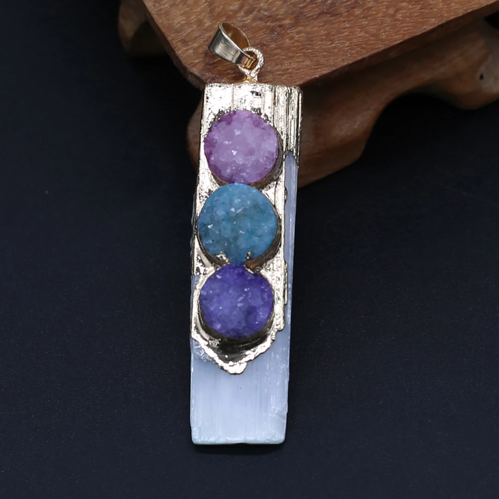 Wholesale6PCS Natural Stone Rectangular Inlaid Crystal Bud Pendant Making Fashion DIY Necklace Earring Charms Jewelry Gift Party
Wholesale6PCS Natural Stone Rectangular Inlaid Crystal Bud Pendant Making Fashion DIY Necklace Earring Charms Jewelry Gift Party