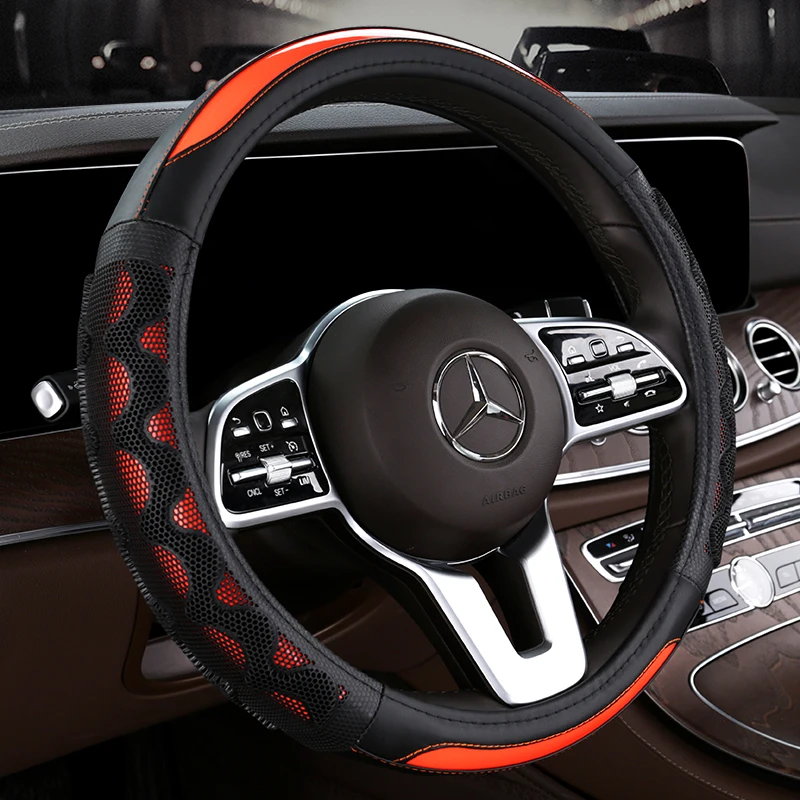37-38CM New Car Steering Wheel Cover Artificial Leather Steering-Wheel Covers Breathable Fabric Braid Auto Accessories Universal
37-38CM New Car Steering Wheel Cover Artificial Leather Steering-Wheel Covers Breathable Fabric Braid Auto Accessories Universal