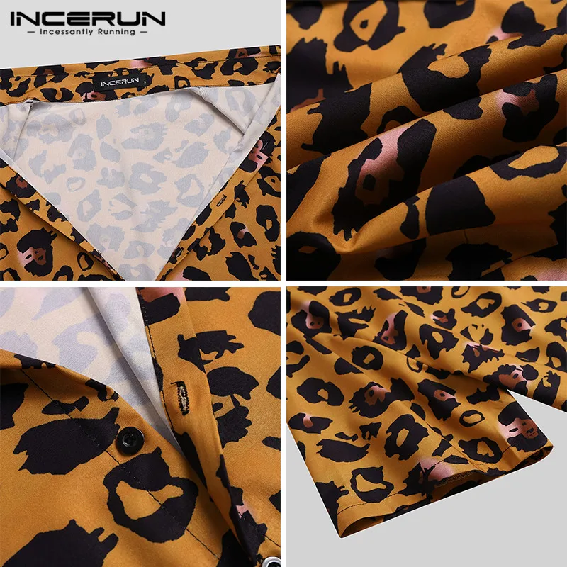 INCERUN Men Sets Leopard Print Breathable Short Sleeve Lapel Hawaiian Shirts Beach Shorts Streetwear 2021 Men Suits 2 PCS S-3XL
INCERUN Men Sets Leopard Print Breathable Short Sleeve Lapel Hawaiian Shirts Beach Shorts Streetwear 2021 Men Suits 2 PCS S-3XL