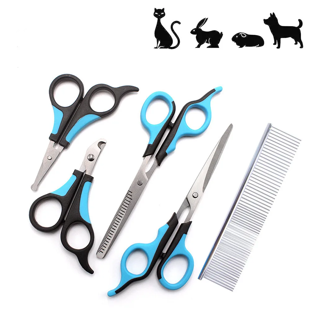 5 Pcs/Set Stainless steel beauty scissors set pet cat and dog hair cleaning and trimming tool with row comb
5 Pcs/Set Stainless steel beauty scissors set pet cat and dog hair cleaning and trimming tool with row comb