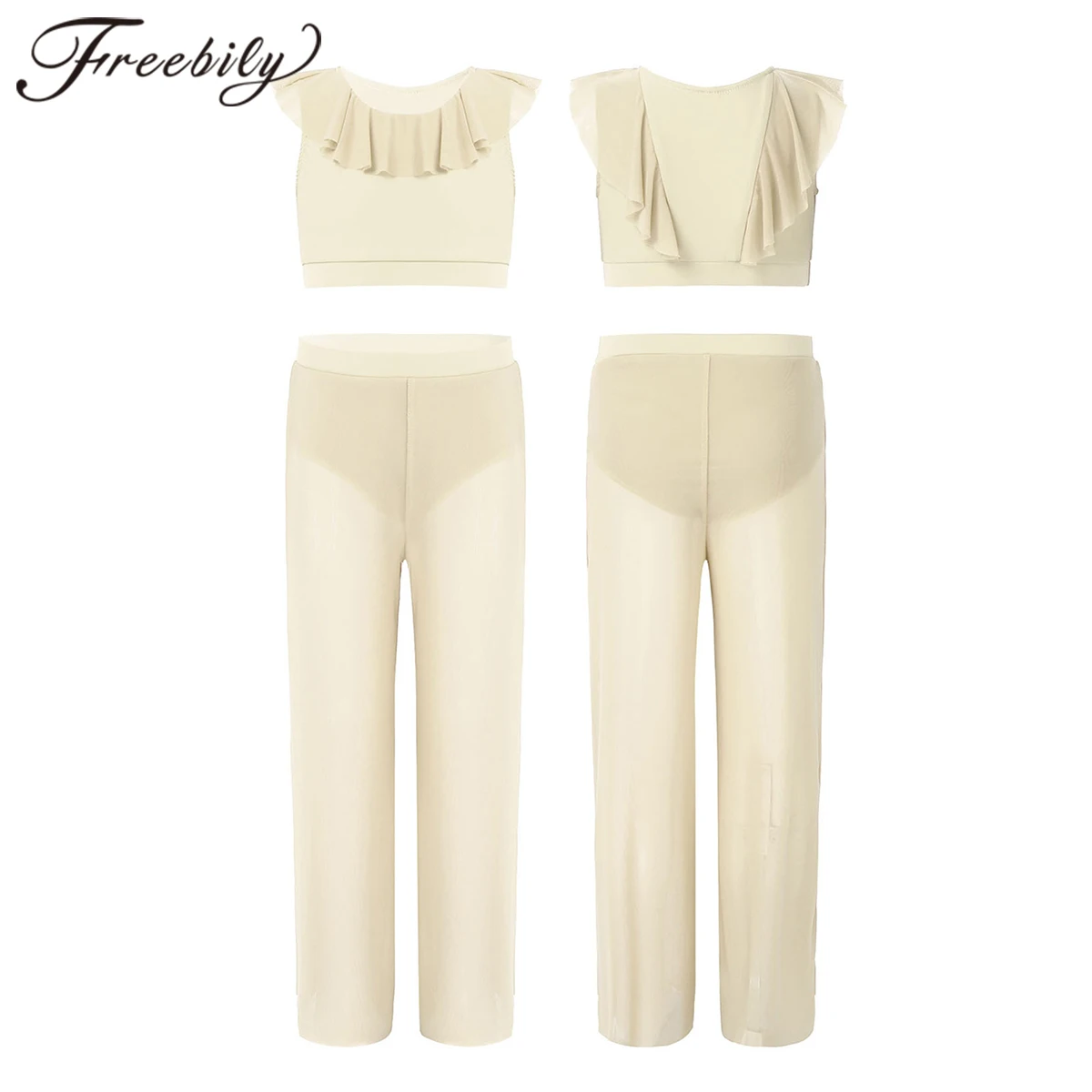 Kids Girls Ballet Dance Gymnastics Outfits Sleeveless Crop Top With Mesh Pants Dancewear Set Contemporary Lyrical Dance Costumes
Kids Girls Ballet Dance Gymnastics Outfits Sleeveless Crop Top With Mesh Pants Dancewear Set Contemporary Lyrical Dance Costumes