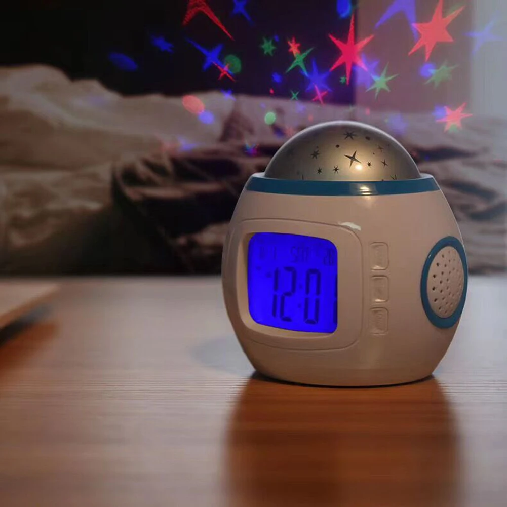Музыка Звездное небо цифровые часы Led Проекция Ночной светильник изменение цвета