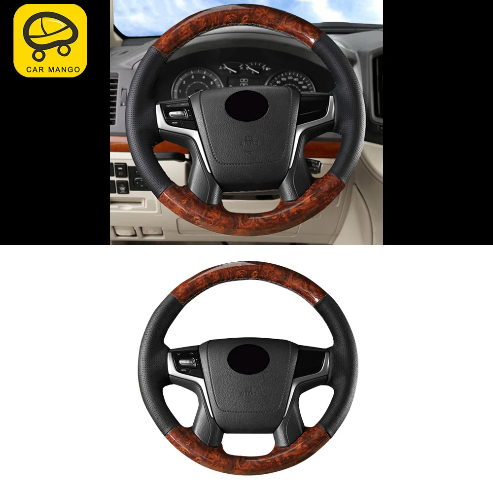 CARMANGO Car Steering Wheel Covers Soft Leather with Needle and Thread Interior Accessory for Toyota Land Cruiser 200 2016-2018
CARMANGO Car Steering Wheel Covers Soft Leather with Needle and Thread Interior Accessory for Toyota Land Cruiser 200 2016-2018