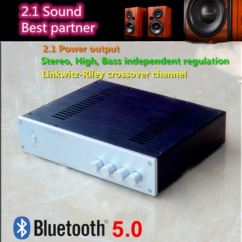 LM3886 BA1 2 1 канальный сабвуфер бас домашний усилитель звука мощности с Bluetooth 5