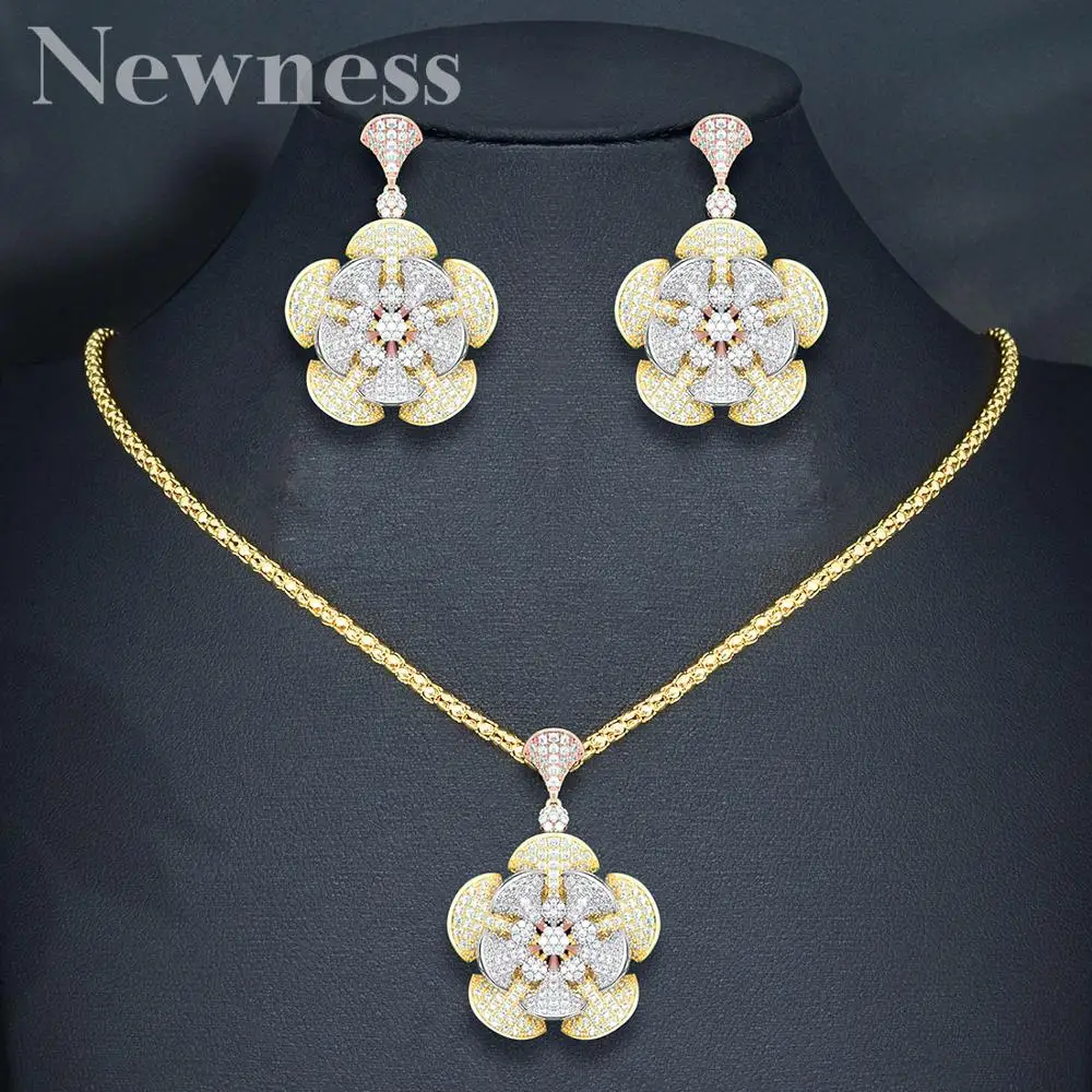 Newness luxury Brand Luxury Flower Cubic Zirconia Nigerian Necklace Earring For Women Wedding Indian Dubai Bridal Jewelry Sets
Newness luxury Brand Luxury Flower Cubic Zirconia Nigerian Necklace Earring For Women Wedding Indian Dubai Bridal Jewelry Sets
