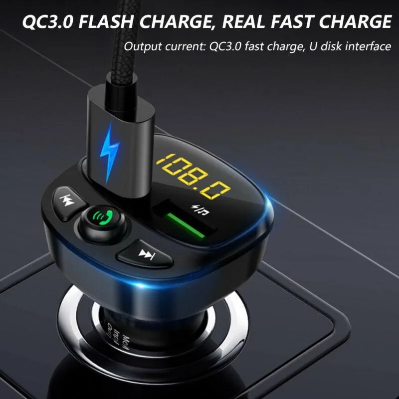 FM Transmitter Bluetooth-Compatible 5.0 Car FM Transmitter MP3 Player Dual USB Charger MP3 Music Player Support U Disk
FM Transmitter Bluetooth-Compatible 5.0 Car FM Transmitter MP3 Player Dual USB Charger MP3 Music Player Support U Disk