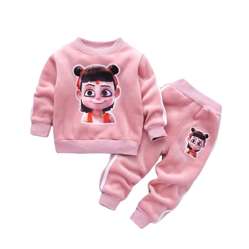 Children's Clothing Suits Autumn Winter Tees Top + Pants Sets Plus Velvet Warm Baby Boy Girl Cartoon Side Stripe Kids Set 1-6Y
Children's Clothing Suits Autumn Winter Tees Top + Pants Sets Plus Velvet Warm Baby Boy Girl Cartoon Side Stripe Kids Set 1-6Y