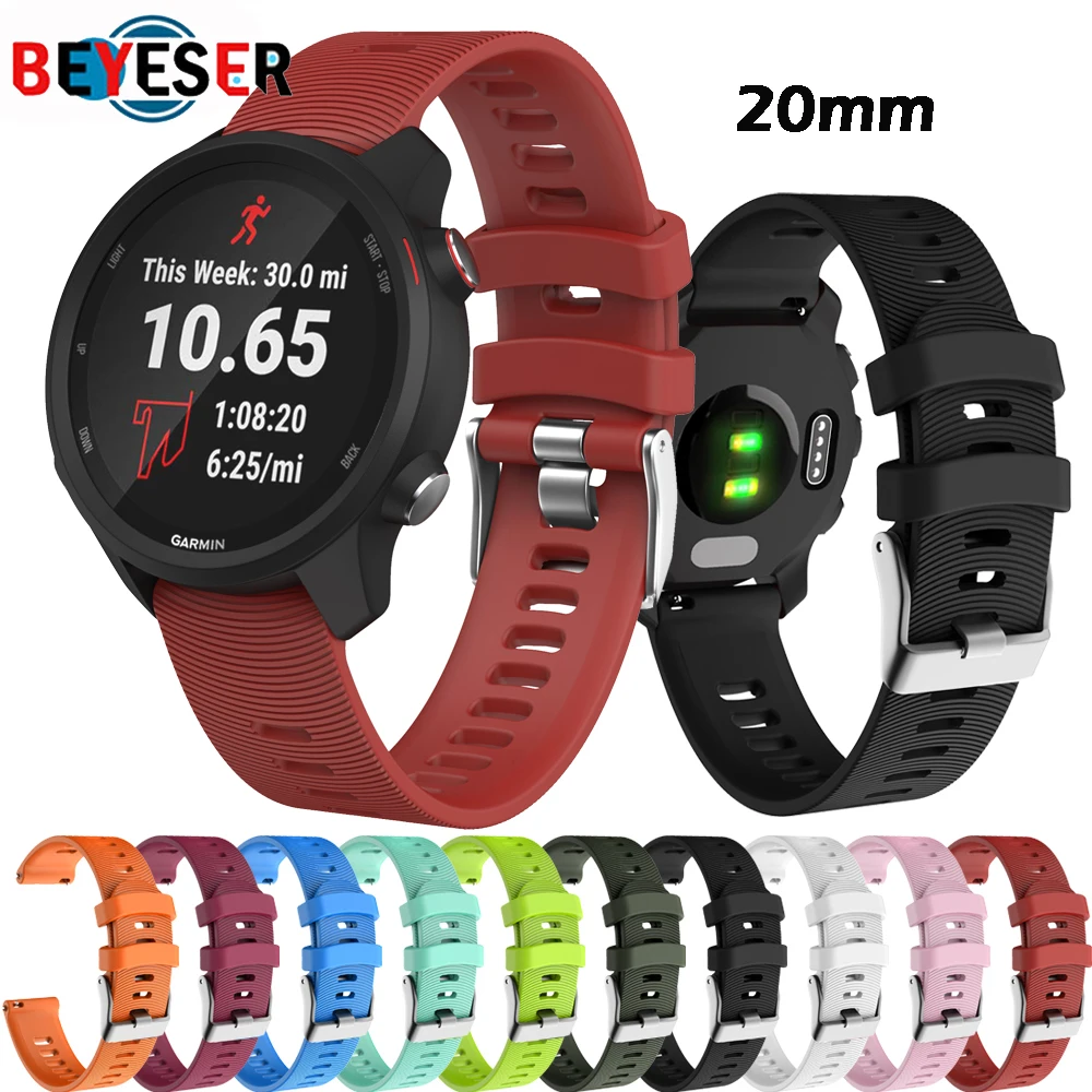 

Bracelet Silicone Wrist Strap For Garmin Forerunner 245 245M 645 Vivoactive 3 Vivomove HR Venu SQ Smart Watch Band Accessory